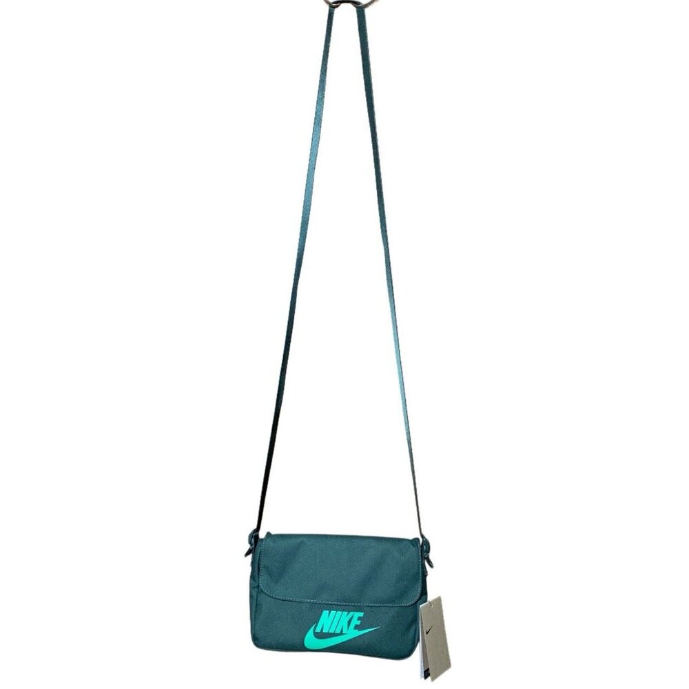 Nike Sportswear Futura Shoulder Bag Olive Green Adjustable Unisex CW9300-338 - Picture 8 of 9